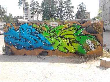 Graffiti Wall in ekaterinburg - Photo by skat