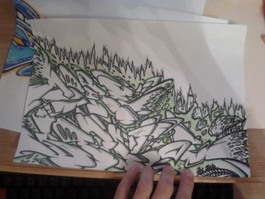 Graffiti Sketch in ekaterinburg - Photo by skat