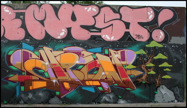 Graffiti Wall in Hamburg - Photo by skion - skion.ole, one, hamburg.organic (2013)