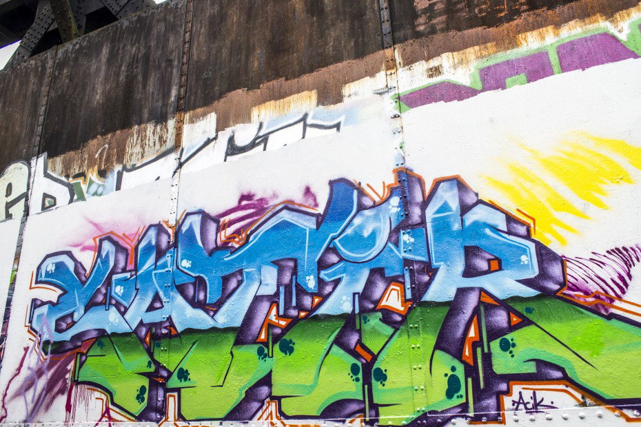 Graffiti Wall in Dortmund - Photo by skordi - satir, hansa, dac (2013)