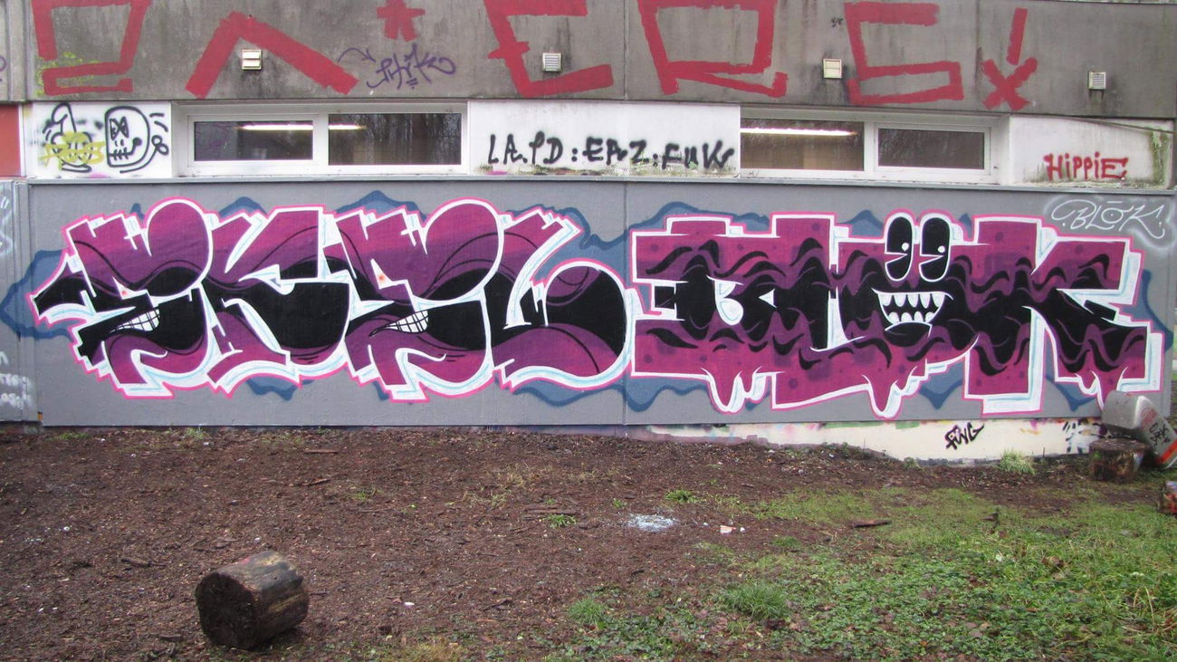 Graffiti Wall in Oldenburg - Photo by skroten - Ekel, Blok, FWC (2016)