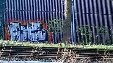 Graffiti Bombing in Oldenburg - Photo by skroten - Blok, FWC (2016)