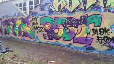Graffiti Wall in Oldenburg - Photo by skroten - Blok, FWC, Fest (2016)