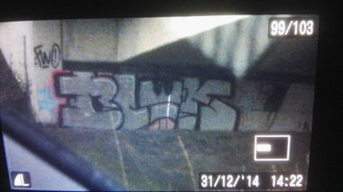 Graffiti Bombing in Oldenburg - Photo by skroten - Blok, FWC (2016)