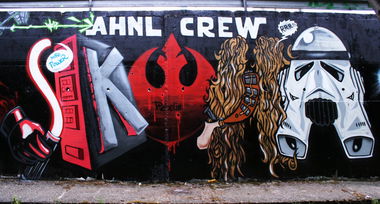 Graffiti Wall in Wolomin - Photo by skuha - skuha, ahnl, starwars (2013)