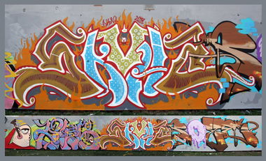 Graffiti Wall in Warsaw - Photo by skuha - skuha, ahnl, karus (2013)