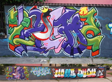 Graffiti Wall in Warsaw - Photo by skuha - skuha, karus, homs (2013)