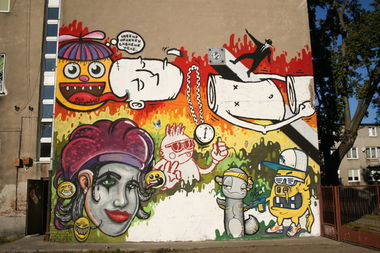 Graffiti Wall in Warsaw - Photo by skuha - stforky, krik, scandalist (2011)