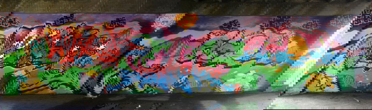 Graffiti Wall in Wolomin - Photo by skuha - lower, demon, wes2 (2012)