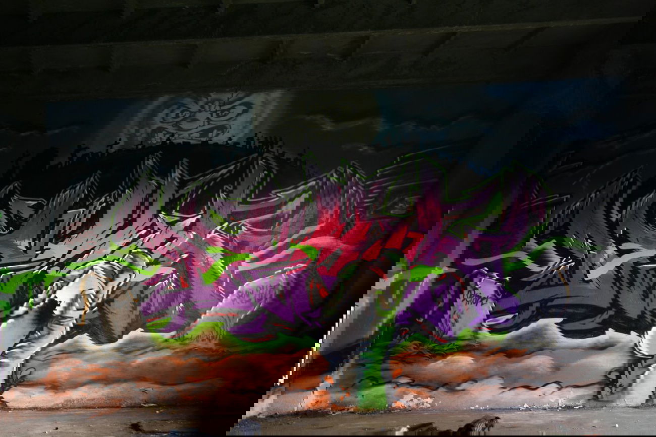 Graffiti Wall in Wolomin - Photo by skuha - skuha, demon, napis (2012)