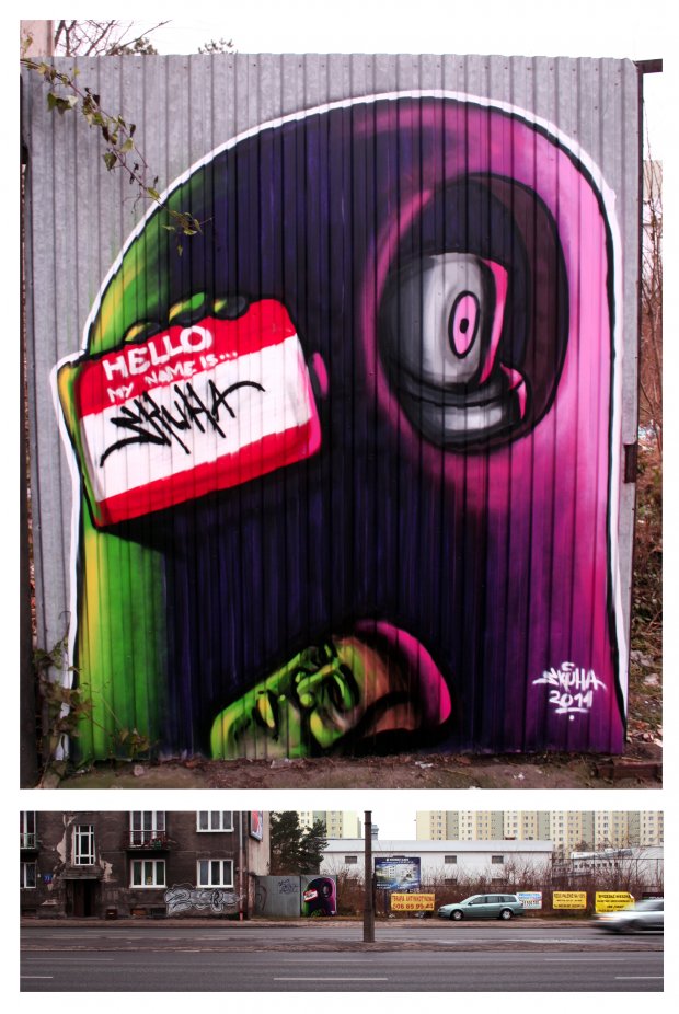 Graffiti Wall in Warsaw - Photo by skuha - skuha, boty (2011)
