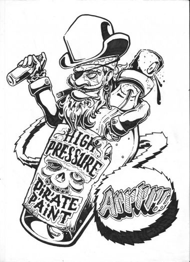 Graffiti Sketch - Photo by skuha - skuha, pirate, ahnl (2013)
