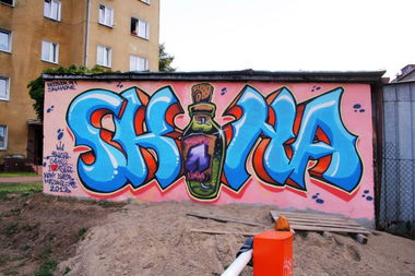 Graffiti Wall in Nowy Dwór Mazowiecki - Photo by skuha - skuha, ahnl, ndm (2013)