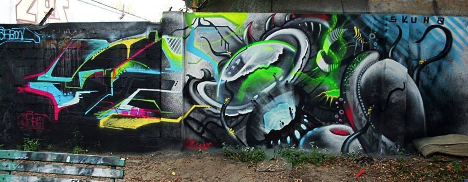 Graffiti Wall - Photo by skuha - SABOT, SKUHA, AHNL (2014)