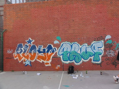 Graffiti Wall in Novi Beoograd - Photo by smbXkita - Pruf, x, Floyd