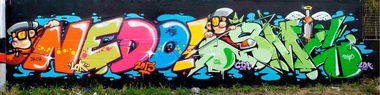 Graffiti Wall in Mondrayork - Photo by smec