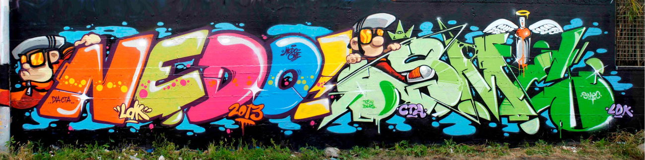 Graffiti Wall in Mondrayork - Photo by smec
