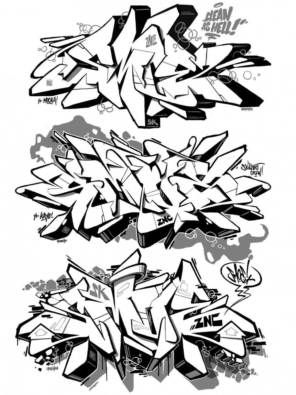 Graffiti Sketch in Deutschland - Photo by smoe - smoe, smoenova, znc (2017)