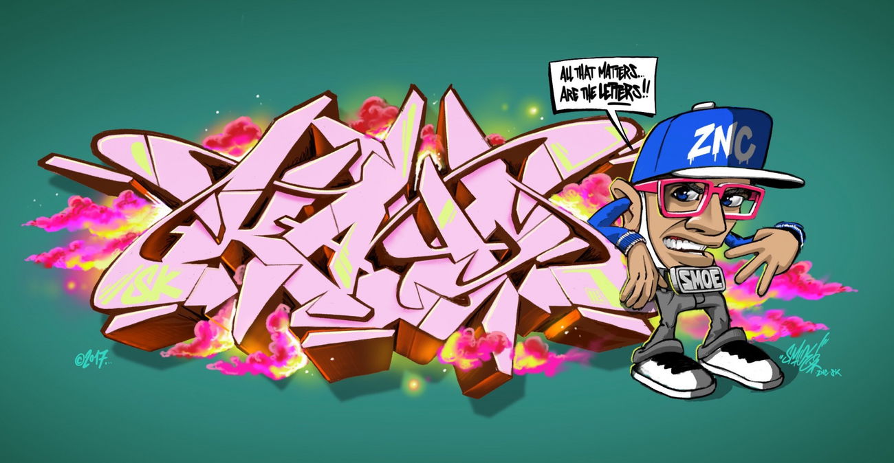 Graffiti Sketch in Laurentiusstrasse 6 warendorf - Photo by smoe - smoe, smoenova (2017)