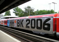 Graffiti Train in HAMBURG  - Photo by snaqq - BK, BLITZKRIEG (2006)
