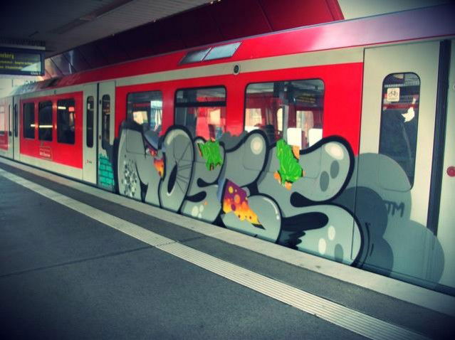 Graffiti Train in HAMBURG - Photo by snaqq - moses (2013)