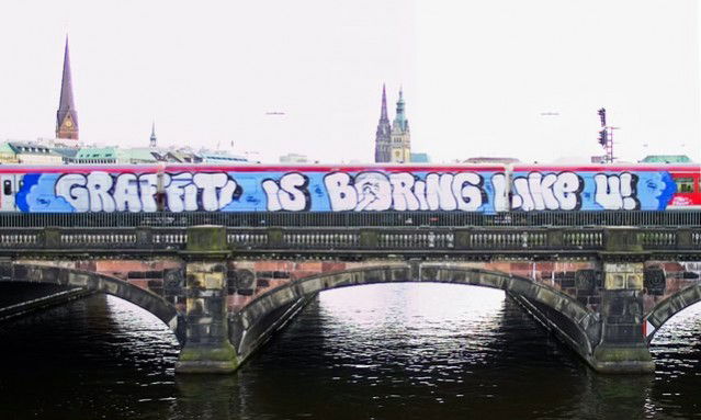 Graffiti Train in HAMBURG - Photo by snaqq - bk, dsu