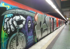 Graffiti Train in HAMBURG - Photo by snaqq - blitzkrieg, bk