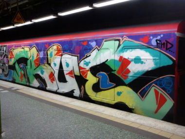 Graffiti Train in HAMBURG - Photo by snaqq - TRUE, END