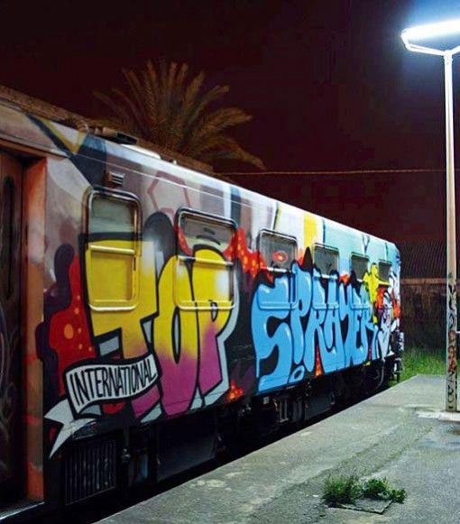 Graffiti Train in ? - Photo by snaqq - moses, taps