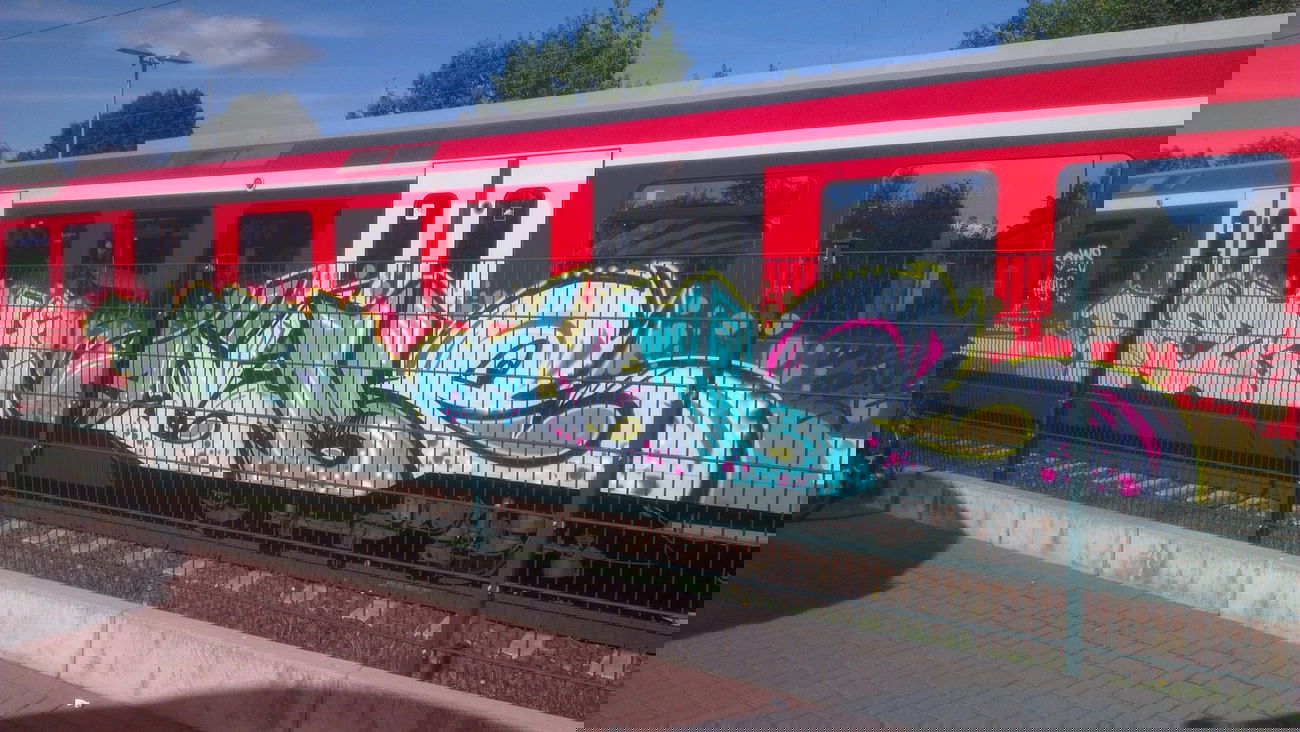 Graffiti Train in Buxtehude - Photo by snaqq - acme, rezy, bms (2013)