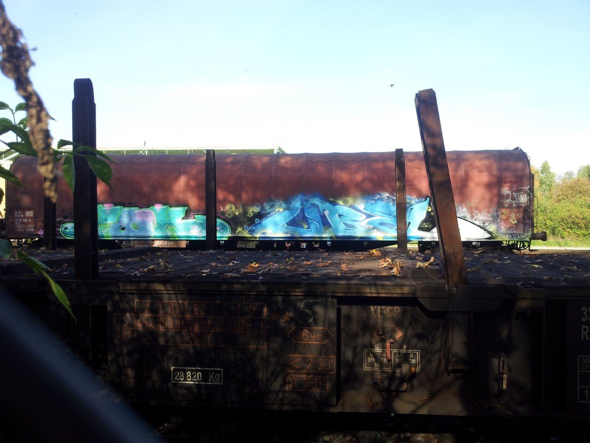 Graffiti Train in Duisburg - Photo by snekkerz - yok, übel