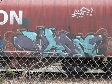 Graffiti Train - Photo by snekkerz - herz, fat, boys (2010)