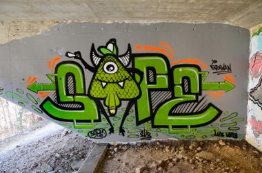 Graffiti Wall in Neuchatel - Photo by sope798 - sope798, sope, skb (2013)