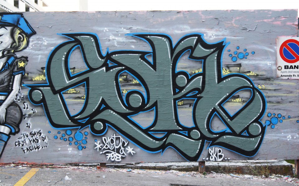 Graffiti Wall in Fribourg - Photo by sope798 - sope798, sope (2013)