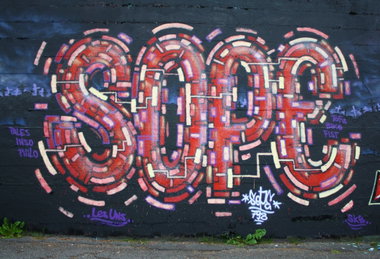 Graffiti Wall in Lausanne - Photo by sope798 - sope, sope798, skb (2014)