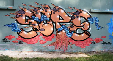 Graffiti Wall in Fribourg - Photo by sope798 (2014)
