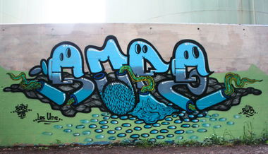 Graffiti Wall in Laupen - Photo by sope798 (2014)