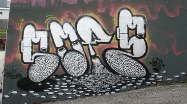 Graffiti Wall in Fribourg - Photo by sope798 (2014)