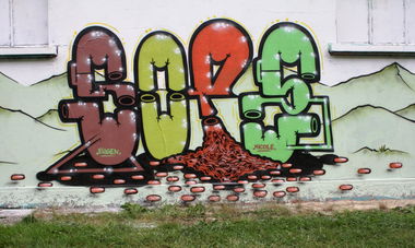 Graffiti Wall in Fribourg - Photo by sope798 (2014)