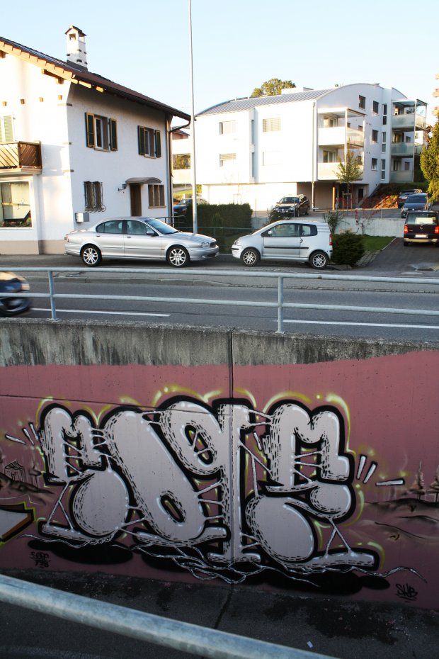 Graffiti Wall in Fribourg - Photo by sope798 (2014)