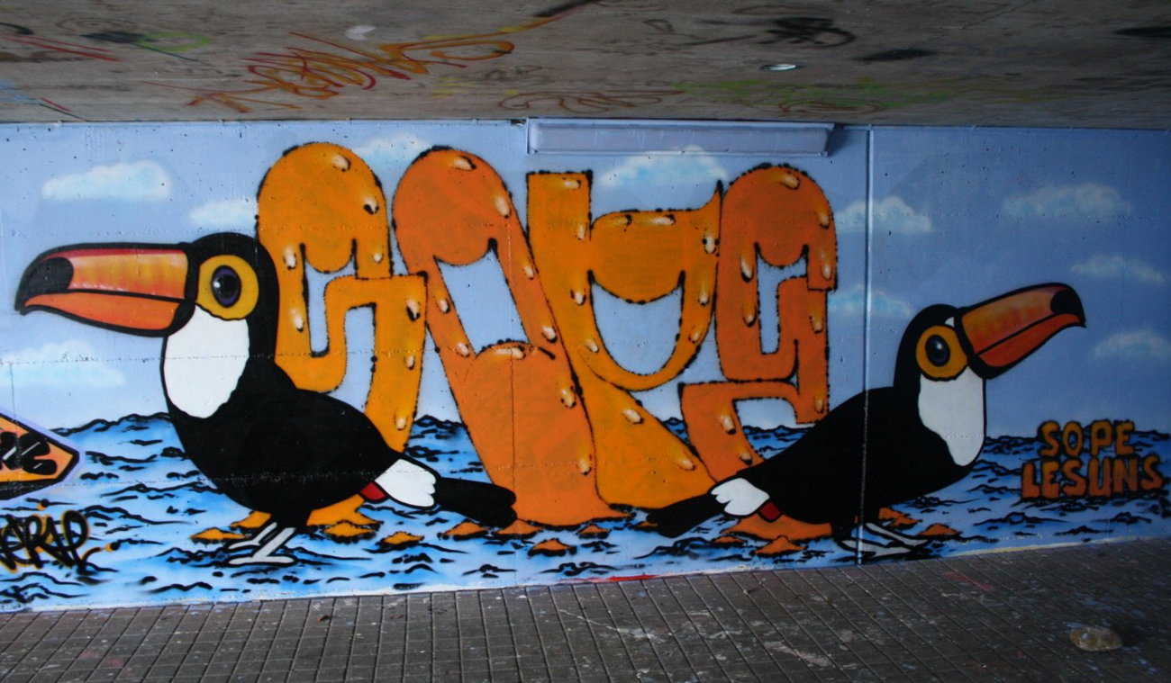 Graffiti Wall - Photo by sope798 - tukan, tucan, vogel (2015)
