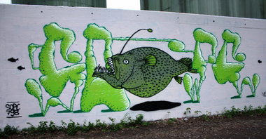 Graffiti Wall - Photo by sope798 - fisch, anglerfisch, poisson (2015)