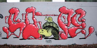Graffiti Wall - Photo by sope798 - rot, rouge, red (2015)