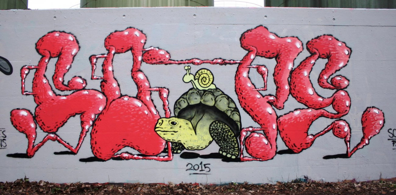 Graffiti Wall - Photo by sope798 - rot, rouge, red (2015)