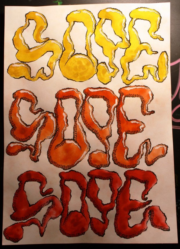 Graffiti Sketch - Photo by sope798 - orange, gelb, yellow (2015)
