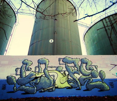 Graffiti Wall - Photo by sope798 - bird, vogel, grün (2015)