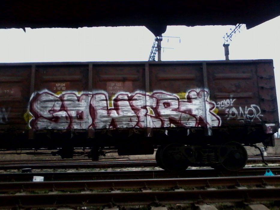 Graffiti Train in simferopol - Photo by sower