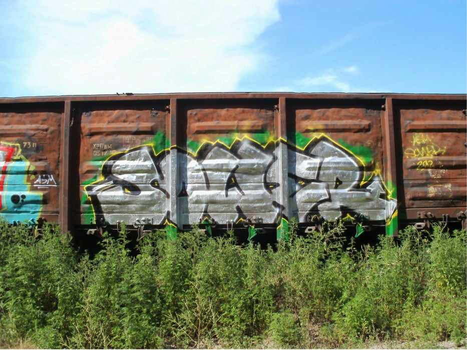Graffiti Train in Kharkov - Photo by sower