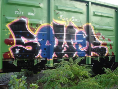 Graffiti Train in Zaporoje - Photo by sower