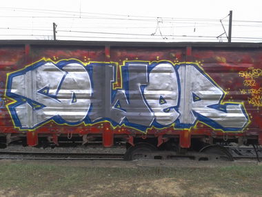 Graffiti Train in simferopol - Photo by sower